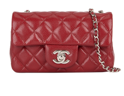 Extra Mini Flap Bag, Caviar, Red, 17192496(2012-13), AC/DB/B, 3*